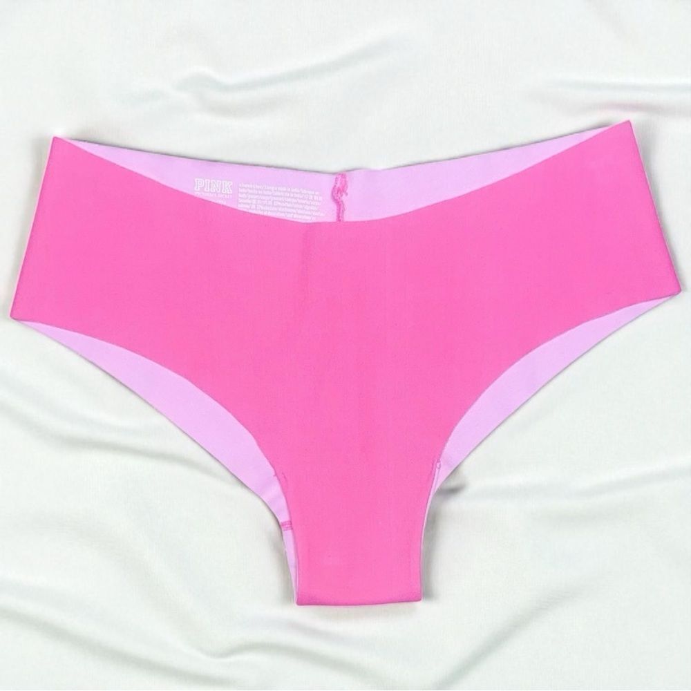VS PINK No-Show Cotton Cheekster Panty - Pink (M)